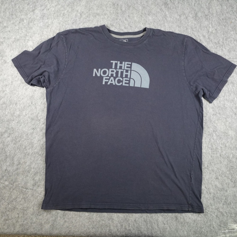 The North Face Shirt Mens XXL Navy Blue Graphic Logo Cotton Short Sleeve Tee